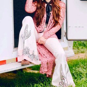 Pink Cactus Bellbottoms sz 14